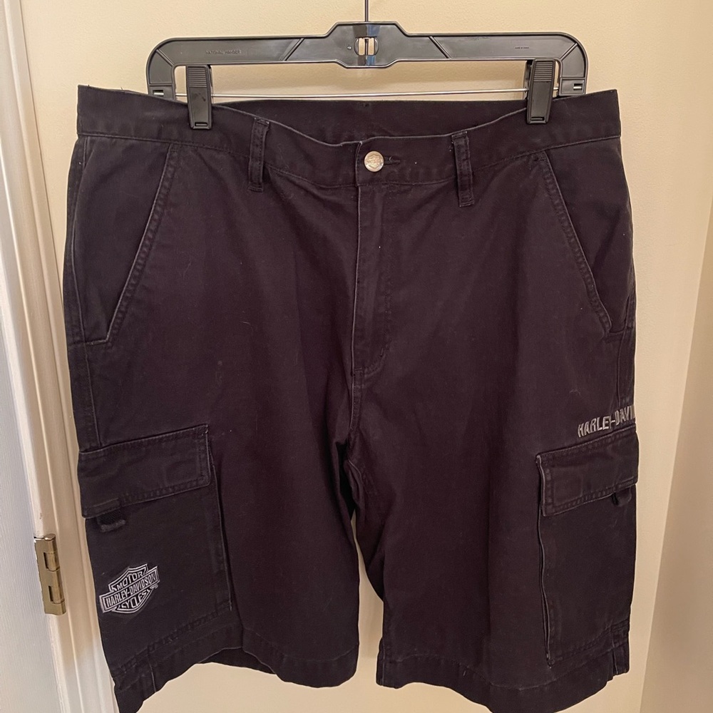 Harley-Davidson Dark Cargo Shorts for Men